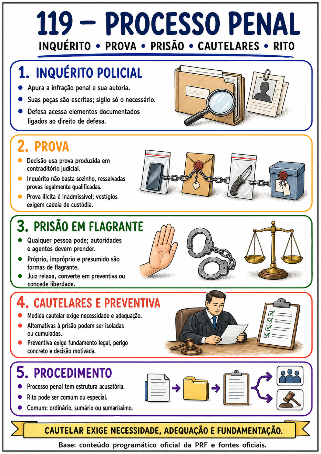 Mapa mental A4 sobre Processo Penal